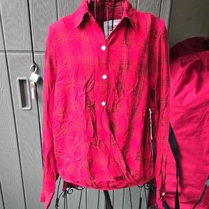 Mossimo Supply Co. Red Plaid Shirt